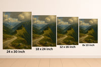 Majestic Mountain 85- The Curving Ridge Path Canvas Art