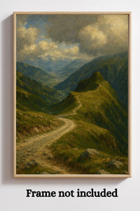 Majestic Mountain 85- The Curving Ridge Path Canvas Art