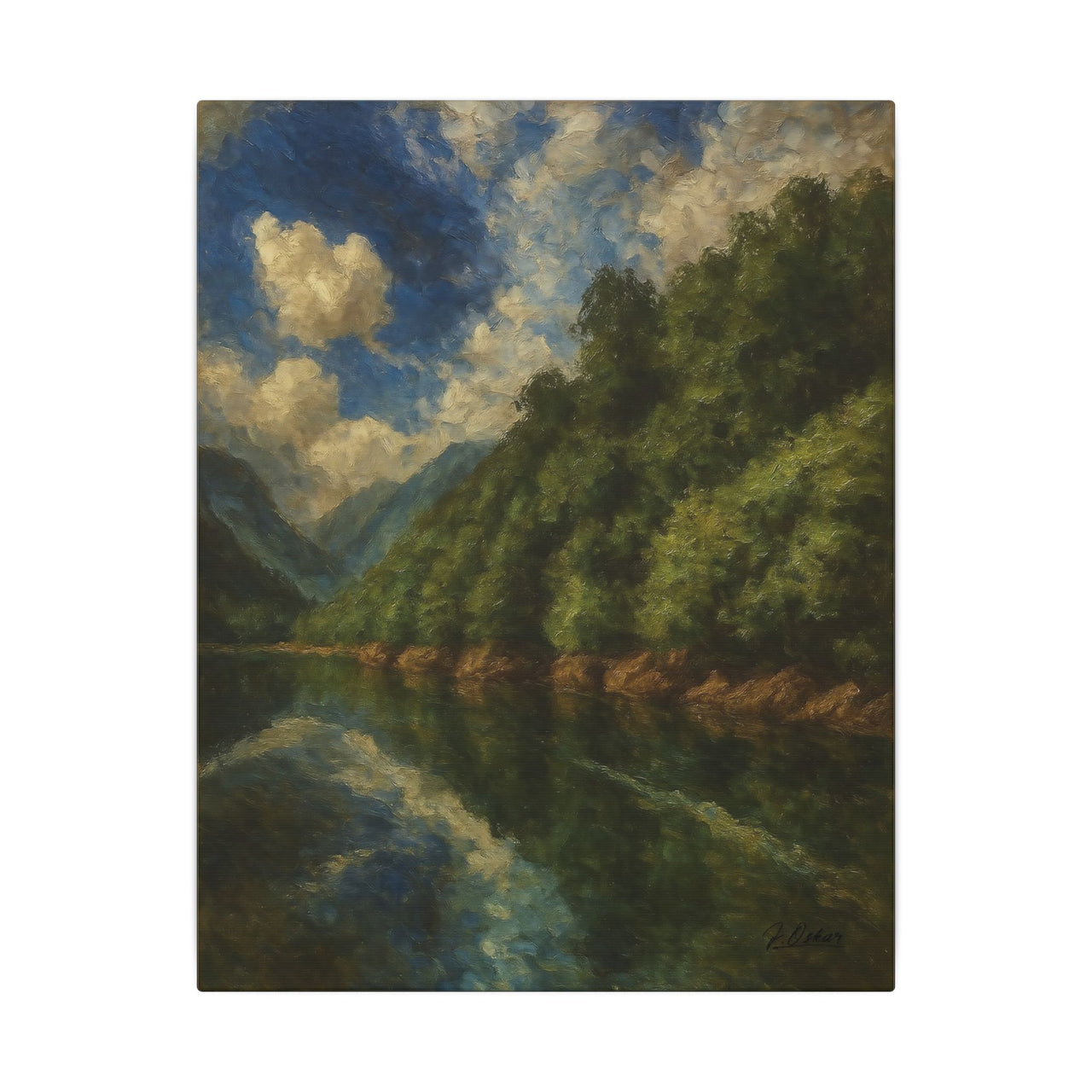Majestic Mountain 18 - Reflections Before the Ascent Canvas Art