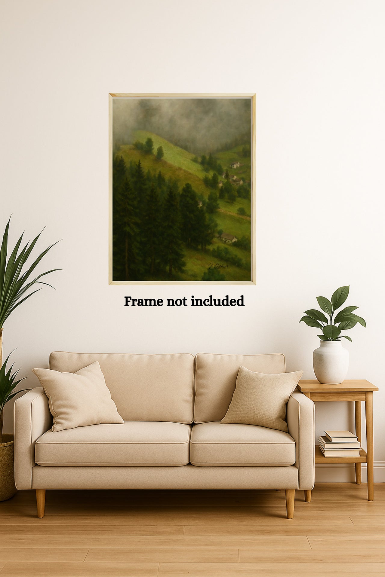 Majestic Mountain 38 - Mist Over the Hillside Canvas Art