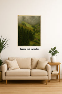 Majestic Mountain 38 - Mist Over the Hillside Canvas Art