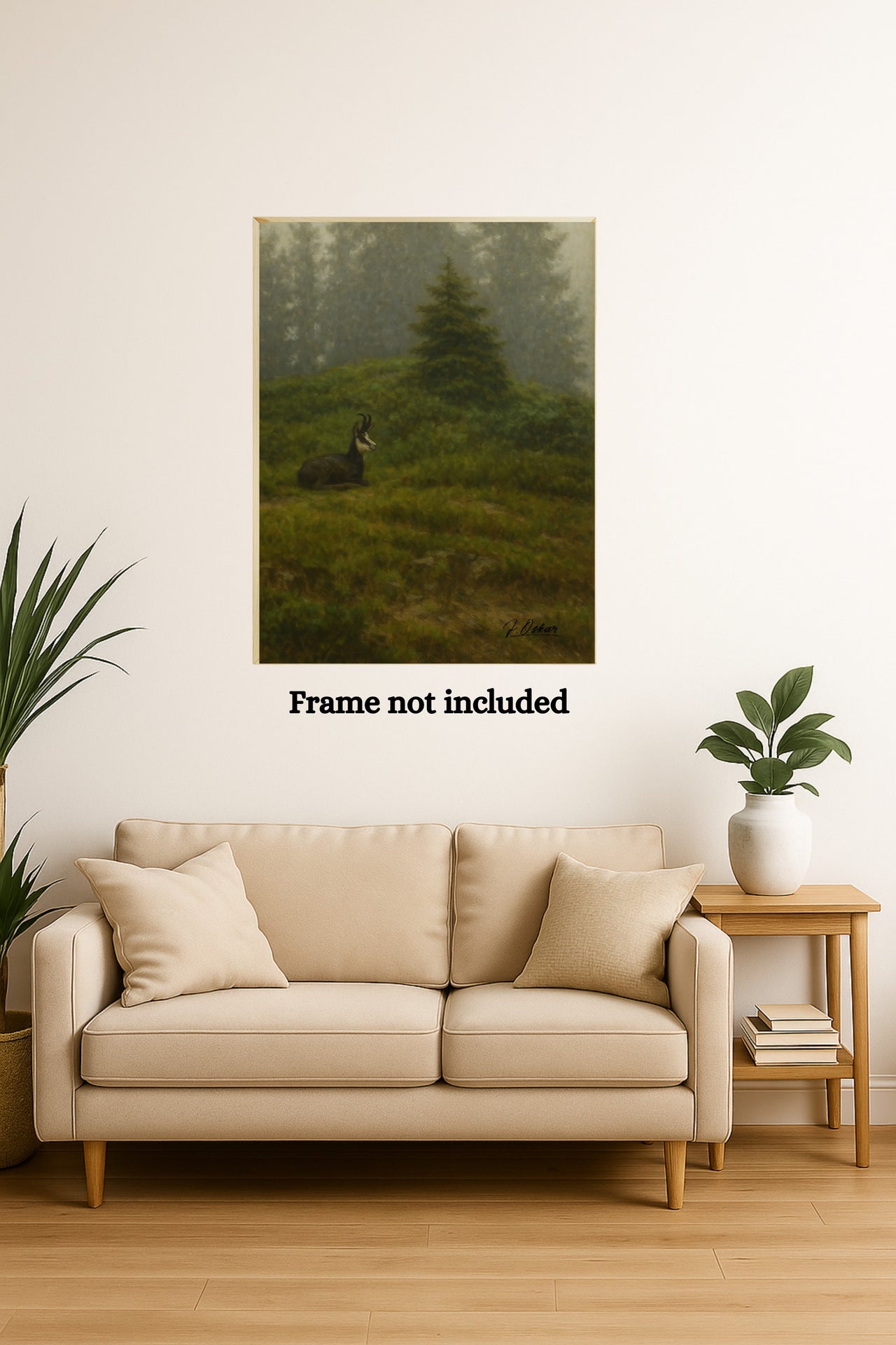 Majestic Mountain 39 - A misty slope Canvas Art