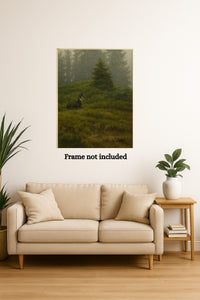 Majestic Mountain 39 - A misty slope Canvas Art