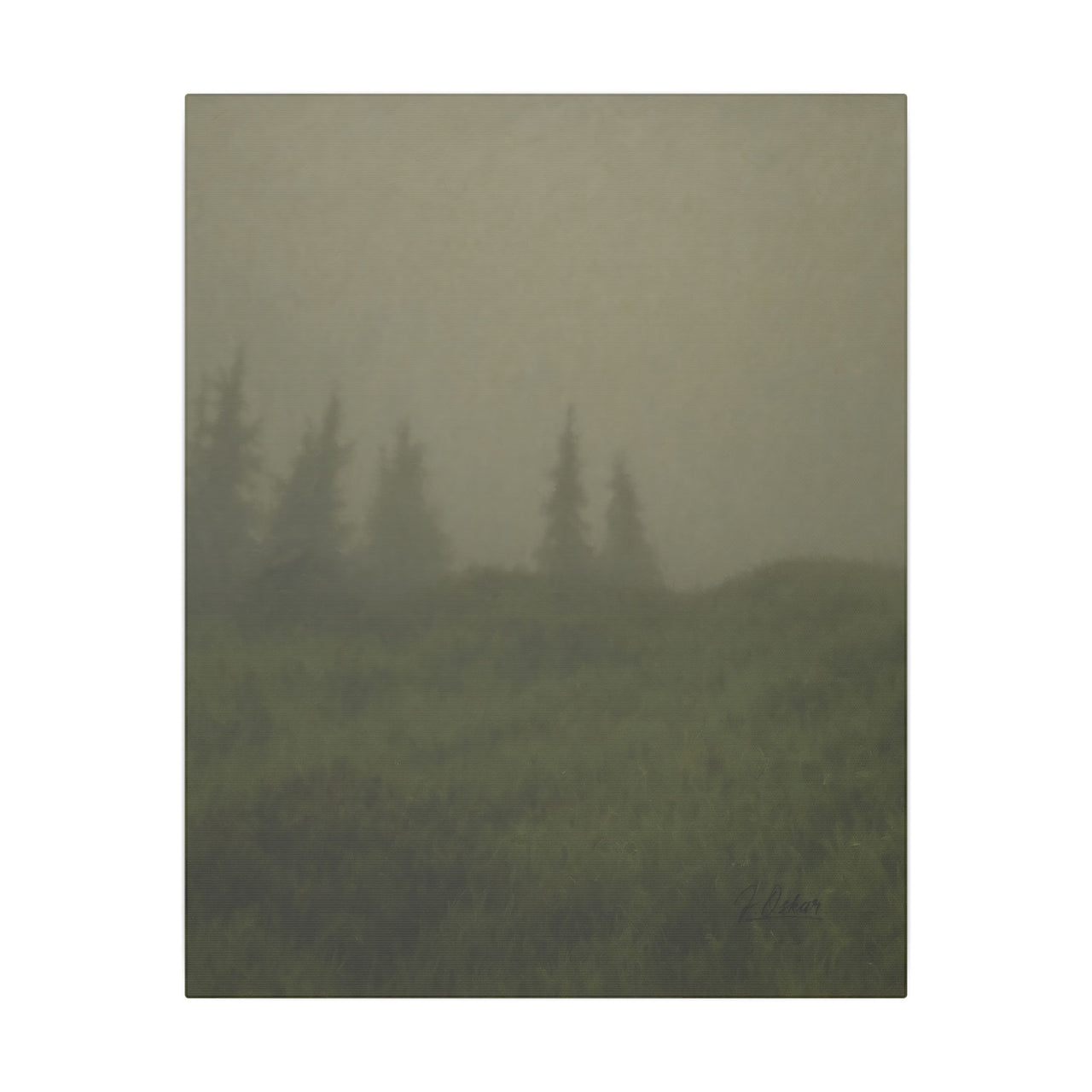 Majestic Mountain 59 - Hilltops in the Fog Canvas Art