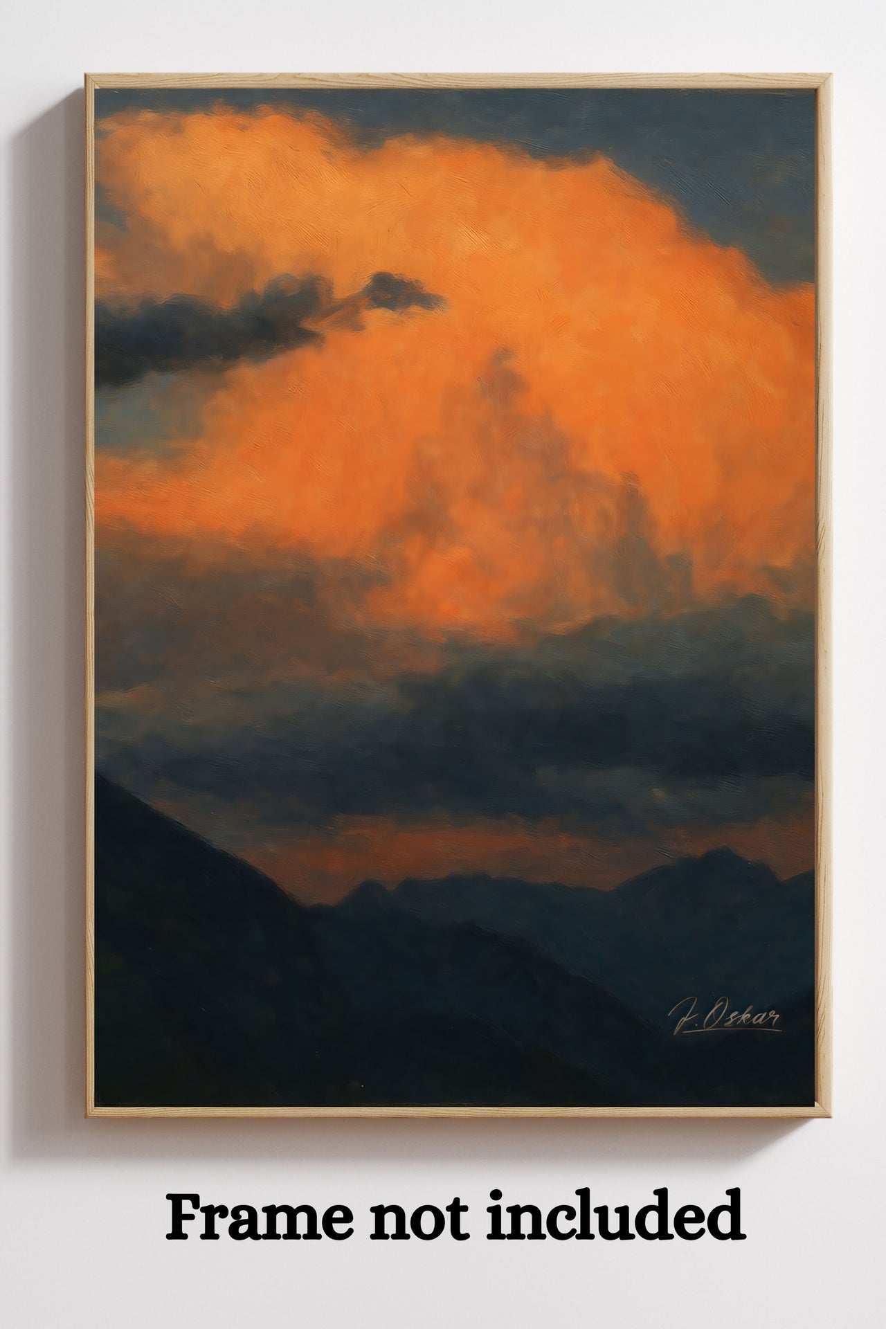 Majestic Mountain 90- Crimson Sky Before Nightfall Canvas Art