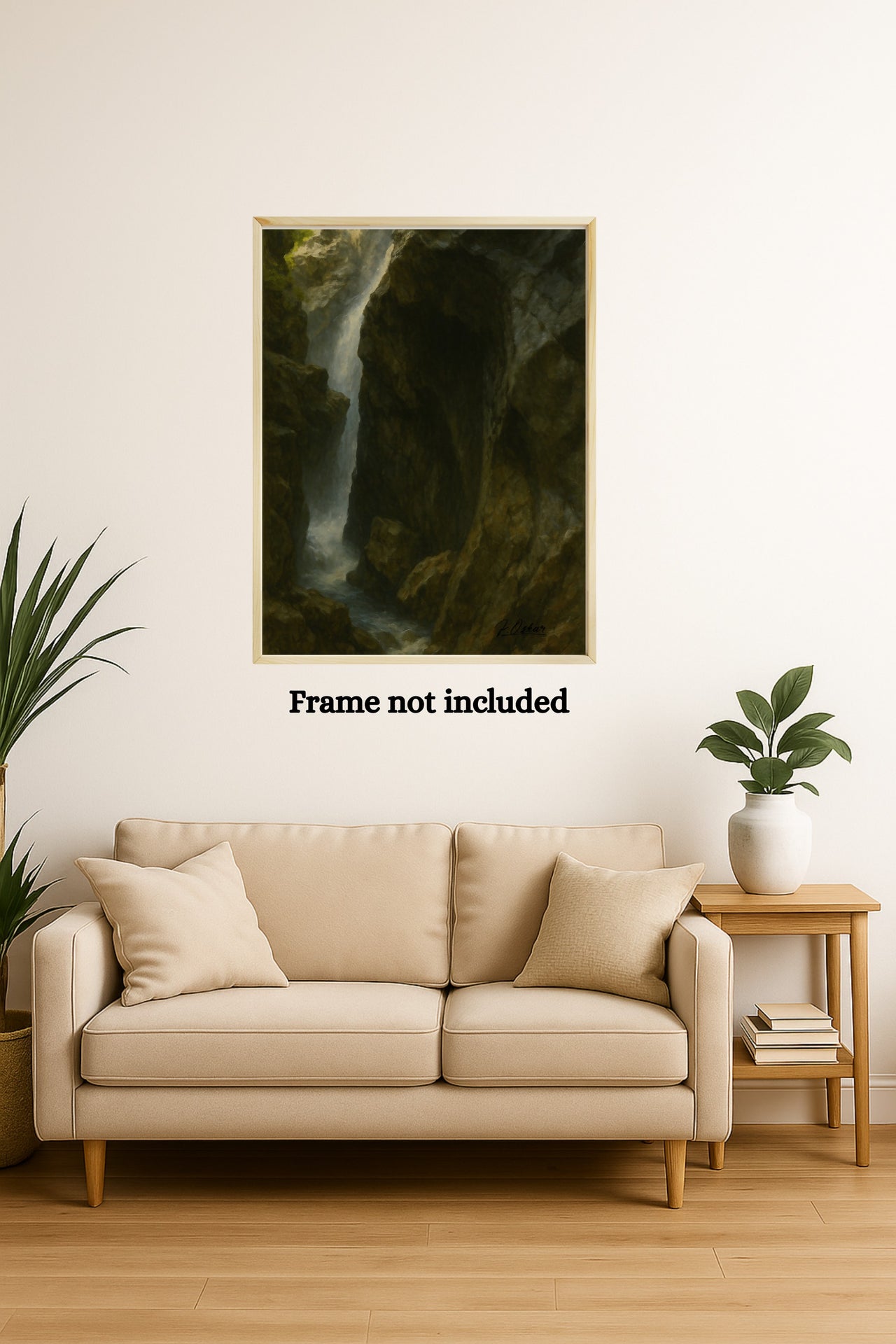 Majestic Mountain 40 - The Echoing Chasm Canvas Art
