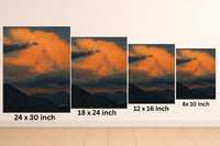 Majestic Mountain 90- Crimson Sky Before Nightfall Canvas Art