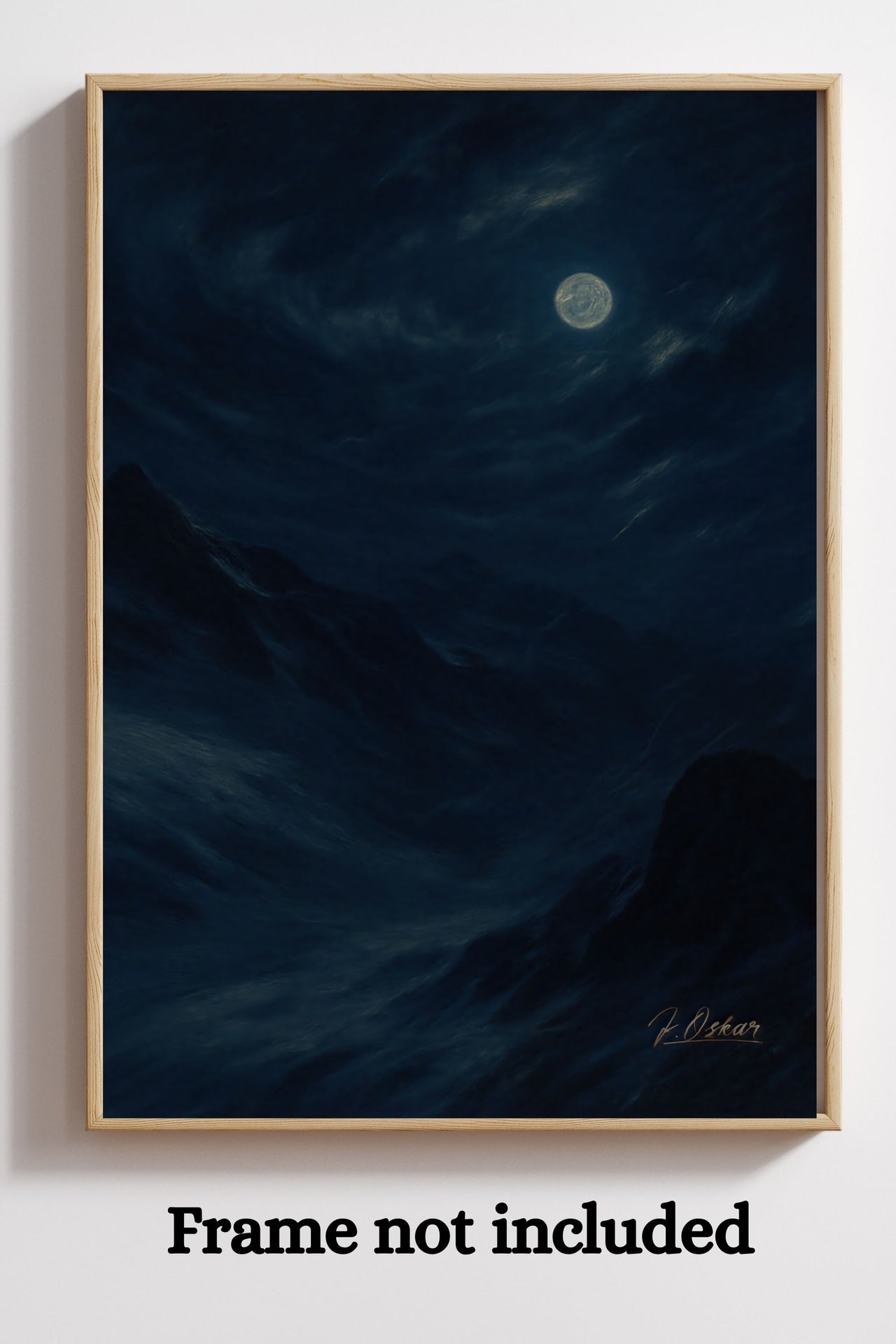 Majestic Mountain 92- Veil of Moonlight Canvas Art
