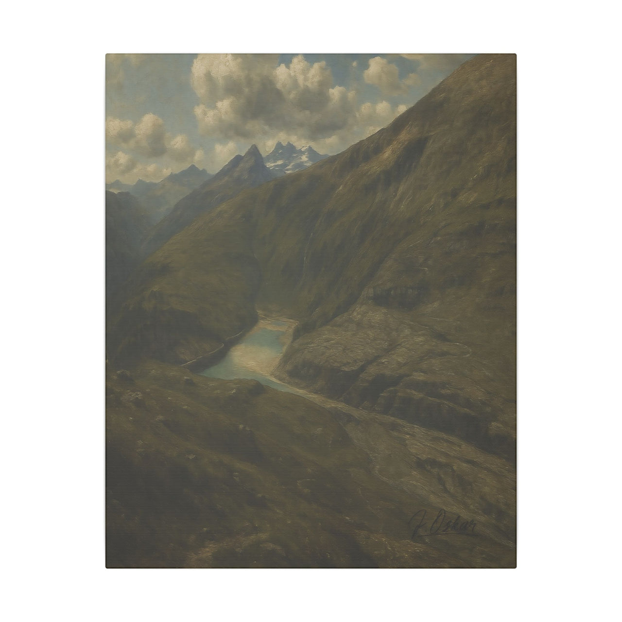 Majestic Mountain 72 - Mountain Reservoir Canvas Art