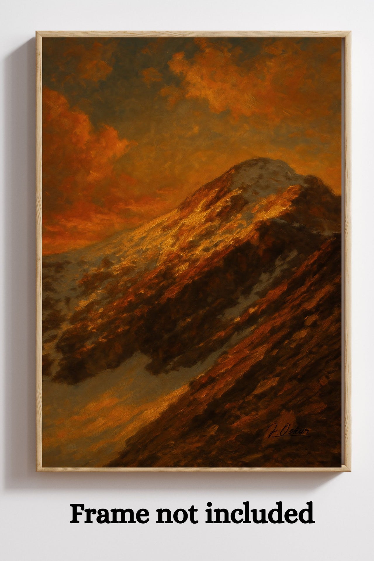 Majestic Mountain 95 - Summit in morning light Canvas Art