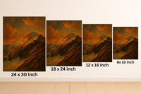 Majestic Mountain 95 - Summit in morning light Canvas Art