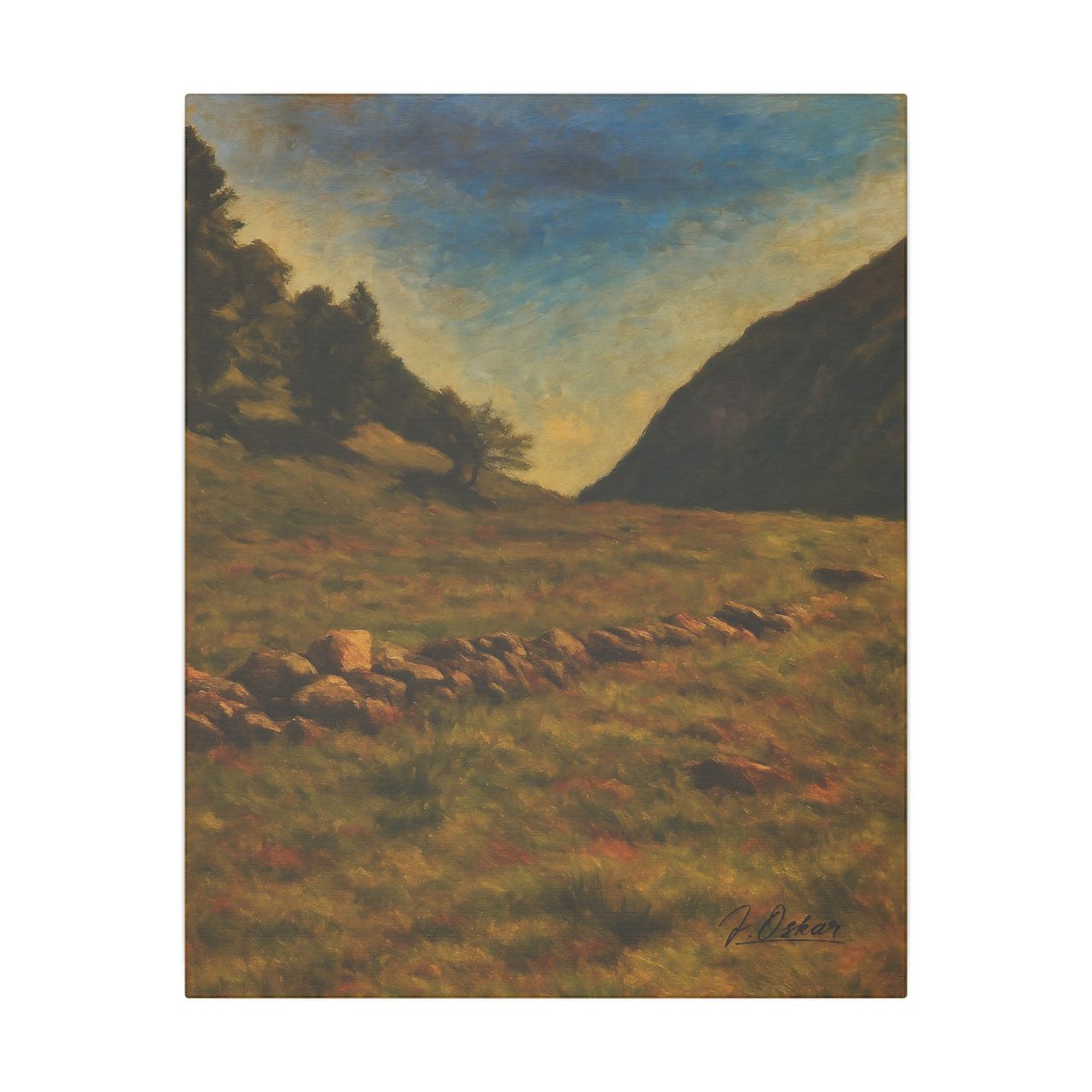 Majestic Mountain 29 - Stone Line of Memory Canvas Art