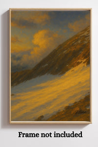 Majestic Mountain 96 - Sunlit Ascent Canvas Art