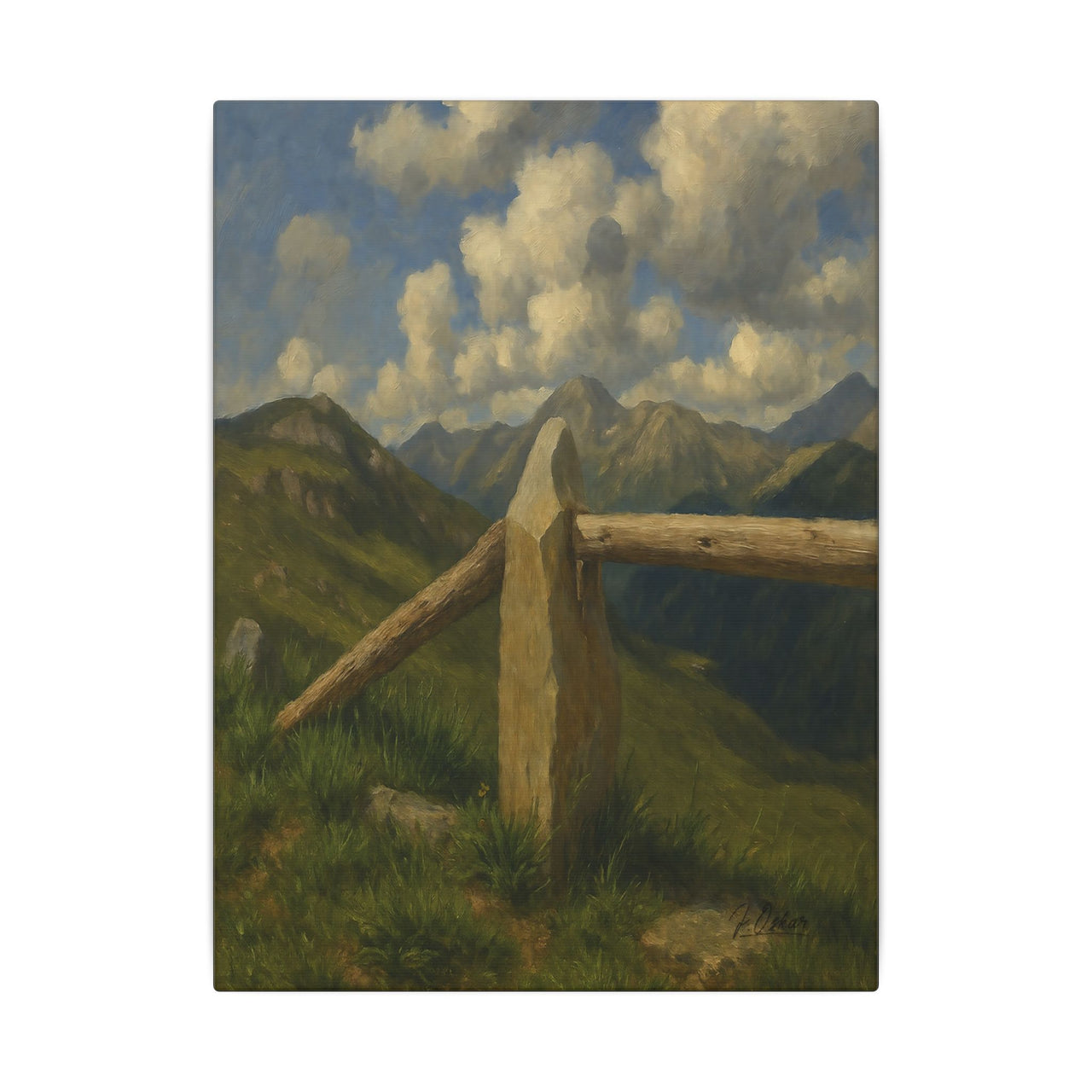 Majestic Mountain 78 - Summit Marker Canvas Art