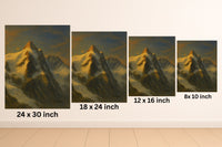 Majestic Mountain 98 - Crowned by Light Canvas Art