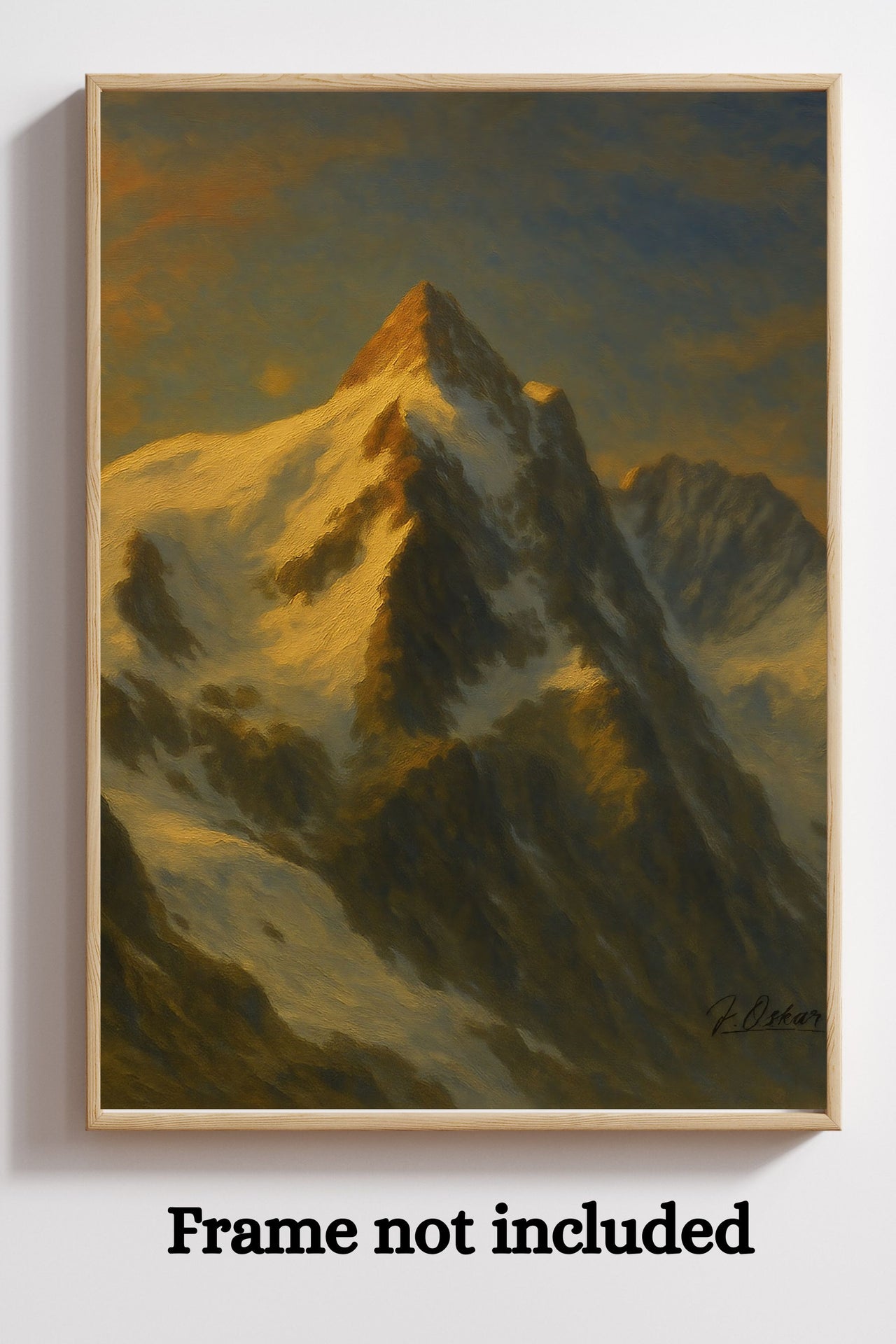 Majestic Mountain 98 - Crowned by Light Canvas Art