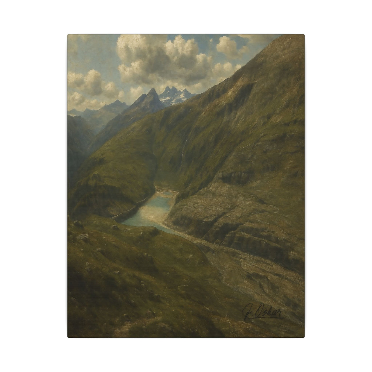 Majestic Mountain 72 - Mountain Reservoir Canvas Art