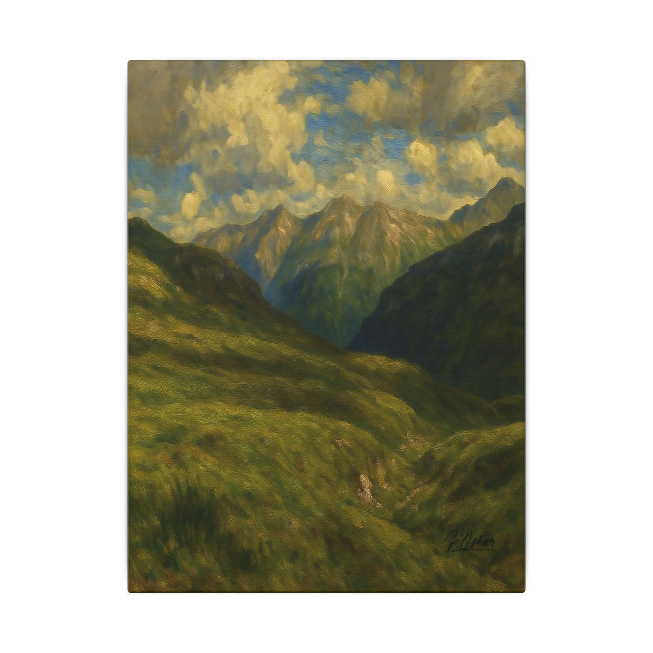 Majestic Mountain 74 - Valley of Peaks Canvas Art