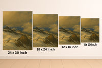 Majestic Mountain 99 - Golden Silence Canvas Art